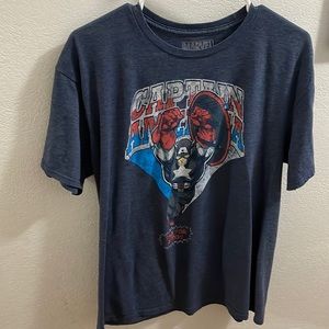 Mens XL Marvel Captain America Short Sleeve T-shirt